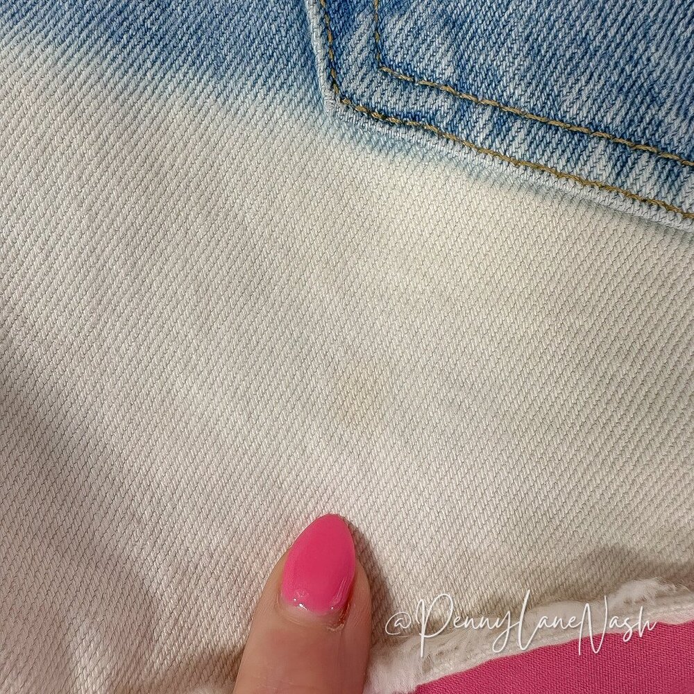 7 For All Mankind Dip Dye Ombré Denim Cut Off Jean Shorts - Picture 6 of 7